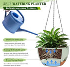 2 Pack 12 Inch Self Watering Hanging Planters for Indoor Outdoor Plants - Image 3