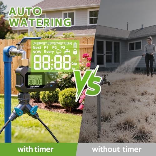 HIRALIY 100FT Drip Irrigation System with Timer & 360° Dripper - Image 2