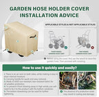Garden Hose Reel Cart Cover,Waterproof, Dustproof and Sun-Proof Protect Your Garden Hose Reel Cart and prolong its Life(28"W x36"D x 36"H) - Image 6