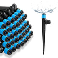 100PCS Push-to-Fit 1/4 Inch Adjustable Drip Irrigation Emitters by Doodlream