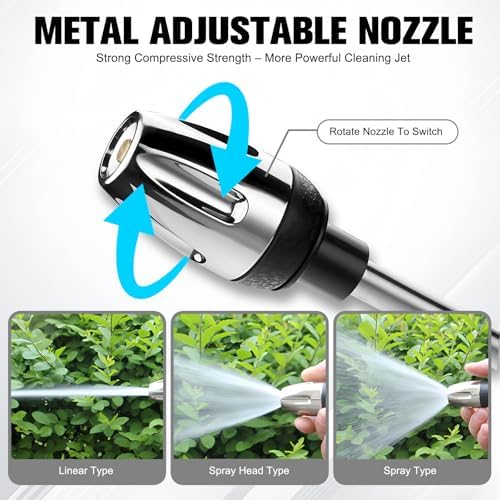 Turbo High Pressure Washer Gun, Heavy Duty Garden Hose Nozzle, Turn Any Hose into a High Pressure Water Cleaning Jet, Multi-Function Water Sprayer for Yard, Car, Pet Washing & Outdoor Cleaning - Image 3