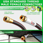 YASQA 100FT Extra Long Heavy Duty Garden & Water Hose - Commercial Grade for Homeowners & Large Properties, Kink-Free Leak-Proof with Brass Fittings, 5/8 Inch Black - Image 5