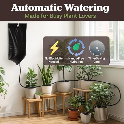 Automatic Plant Waterer Indoor Drip Irrigation System with 2.77Gal Water Bag and 7 Adjustable Drippers for Potted Houseplants, Balcony, or Vacation - Indoor Plant Watering Devices by Pure Garden - Image 2