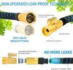 200 ft Expandable Garden Hose - All New 2026 Retractable Water Hose with 3/4" Solid Brass Fittings, Extra Strength Fabric - Flexible Expanding Hose with 10 Pattern Spray Nozzle - Image 2