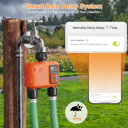 WiFi Sprinkler Timer 2 Zone, Smart Water Timer for Garden Hose Irrigation - Image 6