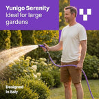 SERENITY 50ft Flat-to-Round Purple Garden Hose – Lightweight, No-Kink, Abrasion-Resistant TPV Hose with Durable Aluminum Couplings, Spray Nozzle & Hose Mender, Ideal for Home & Garden Watering - Image 2