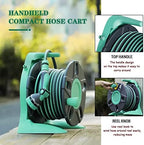 Hose Reel Cart Garden Hose Reels Retractable Handheld Compact Hose Cart, Garden Watering Tool, Compact Outdoor Hose Organiser, with Water Gun(Hose Cart+20m Pipe) - Image 3