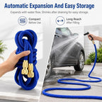High Pressure Hose Nozzle with 32.8 ft Hose, Jet Sweeper Nozzle with 3/4 Garden Hose Adapter, Car Wash Hose Kit for Driveway Patio Yard Cleaning (34.4 ft Hose) - Image 3