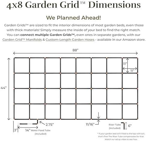 Garden Grid™ 4x8 Complete Watering System + 24" Tall Single Manifold - Image 7