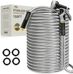 Lefree 150ft Stainless Steel Garden Hose with 10 Function Spray Nozzle by Lefree