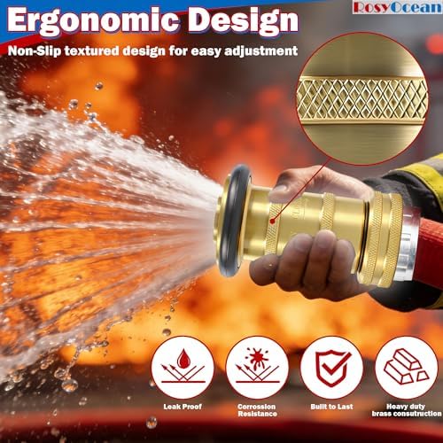 1 Inch NH/NST Fire Hose Nozzle Brass Fire Equipment Industial Heavey Duty Spray Jet Fog Nozzle - Image 5