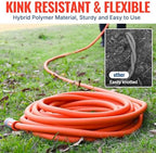 YAMATIC Heavy Duty Garden Hose 5/8 in x 100 ft with 10 Adjustable Spray Garden Hose Nozzle - Image 6
