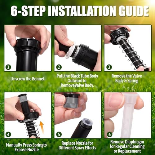 Chimmount 5 Pack 4 Inch Pop up Sprinkler Head, Compatible with 1800 Series - Image 6