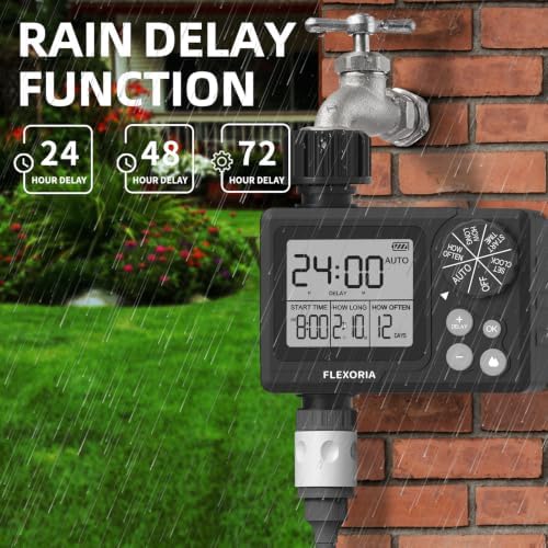 Digital Programmable Water Timer, Garden Hose Sprinkler Timer for Irrigation and Watering Systems, 1 Outlet - Image 4