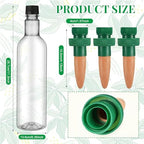 SiliFine 8 Set Plant Watering Devices Include Self Watering Spikes and 26 oz Plastic Bottles Plant Waterer Devices with Adjustable Control Valve Switch Indoor Outdoor (Clear) - Image 2