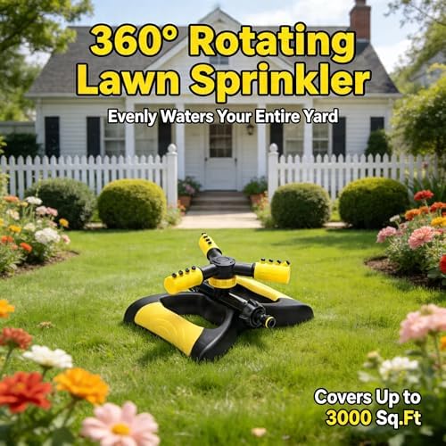 360-Degree Automatic Sprinkler - Adjustable Garden Irrigation Watering System for Lawn Vegetable Flower Bed(3m) - Image 4