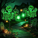 YJFWAL Halloween Skull Decor with Solar Light, 1 Pack Skull Solar Garden Lights Outdoor Waterproof for Family and Friends, Stake Lights with Solar Lanterns Yard Art Outside Patio Garden Decor - Image 6