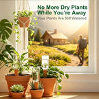 VVU Terracotta Watering Stakes for Plants, Slow-Release Plant Watering Spikes, Bottle-Fed Self-Watering Devices for Indoor and Outdoor Plants, Vacation Plant Care, 8 Pack - Image 6