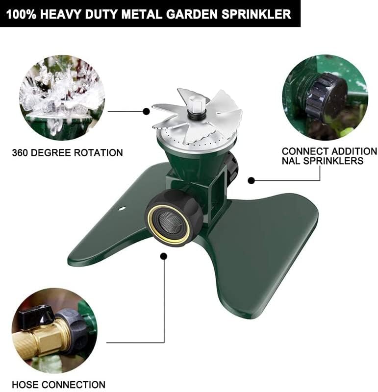 Lawn Garden Sprinkler Garden Sprinkler, 360 Degree Rotating Lawn Sprinkler, Automatic Irrigation System for Garden Lawn Yard - Image 6