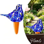 Plant Watering Globes, Bird Glass Self Watering Planter Insert - Glass Plant Water Globes for Daily Use, Planter Spikes to Support Indoor & Outdoor Plant Health, Dark Blue by Unknown