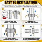 2 Set 4 Inch Camlock Fittings Type C&E - Image 5