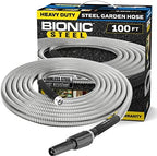 Liberty Garden 200' Hose Storage Box, Bronze, 23 x 16.9 x 18.15 inches & Bionic Steel 100 FT Flexible Stainless Steel Garden Hose - Image 5