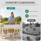 YITAHOME 43.3x17.7x34 in Elevated Garden Bed, Outdoor Plastic Planter Box with Wheels, Legs, Drain Plug, and Storage Shelf for Plants, Vegetables, Flowers, Herbs, Grayish-White - Image 5