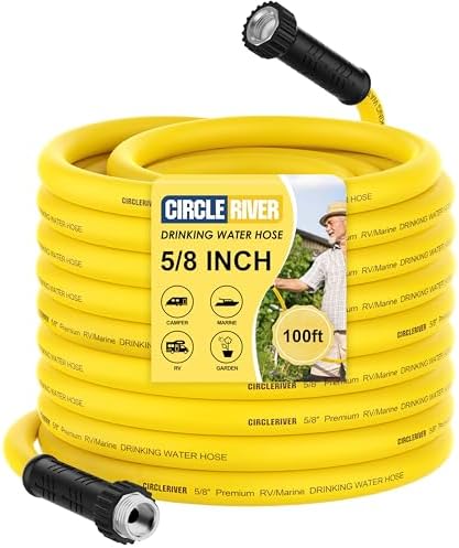 RV Drinking Water Hose 100FT, 5/8" Fresh Water Hose by CircleRiver