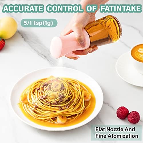 Lallisa 4 Pcs Oil Sprayer for Cooking 180 ml Glass Olive Mister Oil Dispenser Bottle for Kitchen Vinegar Spritzer for Air Fryer Gadgets Making Baking Frying Bbq Salad Accessories - Image 6
