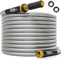 TITAN Garden Hose 50FT - 304 Stainless Steel Metal Water Hose, Flexible, Kink-Free, Lightweight, Durable, Crush Resistant Fittings, Easy to Coil, 500 PSI by Titan