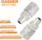 GASHER 12PCS 1/4-Inch Male Industrial Coupler,1/4 Basic Flow Quick Connect Air Coupler - Image 6