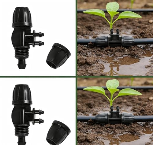 5/16 Inch (1/4Inch) Irrigation Fittings Coupling,Barbed Tee Connectors For (5/16" ID X0.43-0.47" OD) Drip Tubing Barbed Connectors Pack of 20/50/100 (100,5/16 Four way) - Image 3