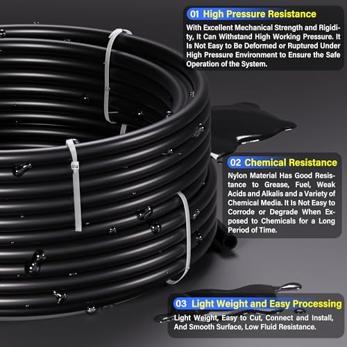 TAILONZ Black 1/2" OD Nylon Air Brake Hose 60M/200ft - Image 3