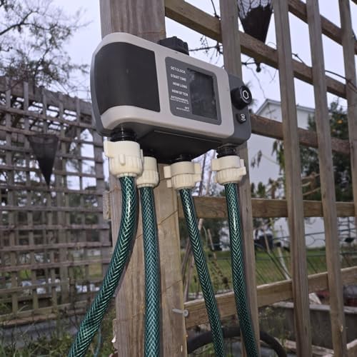 Mounting Bracket Compatible with Orbit B-hyve XD 4-Port Smart Hose Watering Timer (Model 24634 & 24639), Heavy-Duty Wall, Post, or Fence Mount with Zip Ties & Screw, Clip-in Design (White) - Image 4