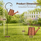 Solar Watering Can Lantern, Large Size, Dragonfly Design, LED String Lights - Image 3