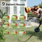 Giraffe Tools Retractable Garden Hose Reel 1/2 Inch x 155 with 5 ft Leader Hose and Garden Hose Holder Wall Mount-Metal Water Hose Hanger for Outside,Holds 150FT Hoses - Image 3