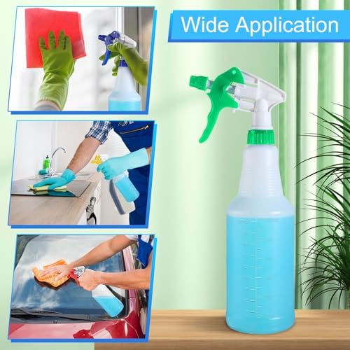 Eaasty 12 Pack Plastic Spray Bottles 25oz, Red, Blue, Yellow, Green - Image 4