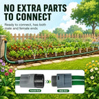 MIXC Sprinkler Hose with Holes 100FT + MIXC Water Flow Meter with Brass Inlet & Outlet, - Image 6