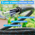 SPECILITE Garden Hose 25ft, 3-Layer Flexible Water Hose with 8 Pattern Spray Nozzle, Non-Expanding & Lightweight Stainless Steel Hose for Yard, Lawn, Outdoor-Leak Proof, No-kink & Tangle-free - Image 2