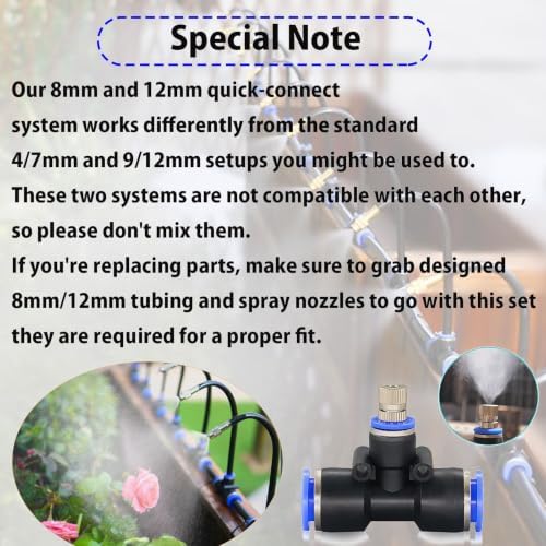 Drip Irrigation Fitting Kit 360 Adjustable Brass Mist Sprayers - Image 2