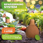BioGreen Plant Self-Watering System Hydro MAX S | 0.3 gal | Irrigation Ø 23.6 in | Olla Made of Fired Clay | Watering Globe | Terracotta Water Saver for Gardens, Vegetables & Raised Beds - Image 2