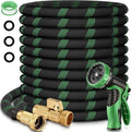50 ft Flexible Garden Hose with 10 Spray Nozzle-Heavy Duty Superior Strength 96D Material Garden hoses -5-Layer PTE Latex Core - Lightweight Water hoses- Extra Strong Brass Connectors Garden hose by Unknown