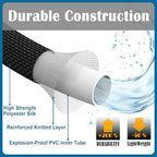Garden Hose 75ft, Non-Expandable Lightweight & Flexible Water Hose, with 10-Pattern Spray Nozzle, Super Fabric, Leak-Proof 3/4" Solid Brass Alloy Connector Fittings, Durable - Image 4