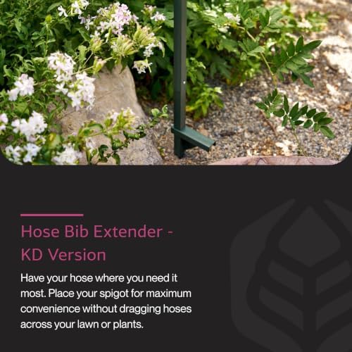 Yard Butler IHBE-6KD Garden Hose Bib Extender - Durable Hose Stand for Keeping It Elevated - Convenient Garden Accessory - Rust-Resistant - Anti-Kink Design - Easy Installation - Image 2