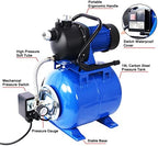 Shallow Well Pump 1.6 H P Water Pump with Pressure Tank 1000 GPH Irrigation Pump Stainless Steel Shallow Well Jet Pump 110V Water Pressure Booster Pump for Home (Blue) - Image 6