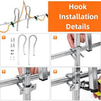 6 Nozzle ATV Sprayer Boom Wand Kit – 122" Spray Coverage for ATV & UTV Sprayers, Row Crop, Adjustable Spray Patterns, Folding Design for Easy Transport (Sprayer Boom with Hook) - Image 2