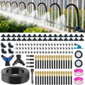 Drip Irrigation System 200FT 5/16", 2026-Upgrade Garden Sprinkler Kit with 32PCS 360° Adjustable Copper Nozzles, Automatic Misting Watering System for Raised Beds, Greenhouse, Lawn, Patio, Yard by MYMULIKEHOME