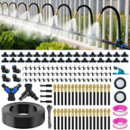 Drip Irrigation System 200FT 5/16", 2026-Upgrade Garden Sprinkler Kit with 32PCS 360° Adjustable Copper Nozzles, Automatic Misting Watering System for Raised Beds, Greenhouse, Lawn, Patio, Yard by MYMULIKEHOME