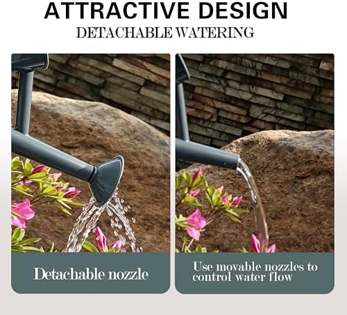 1.5 Gallon Metal Watering Can for Outdoor Plants, Large Watering Can, Gray - Image 6
