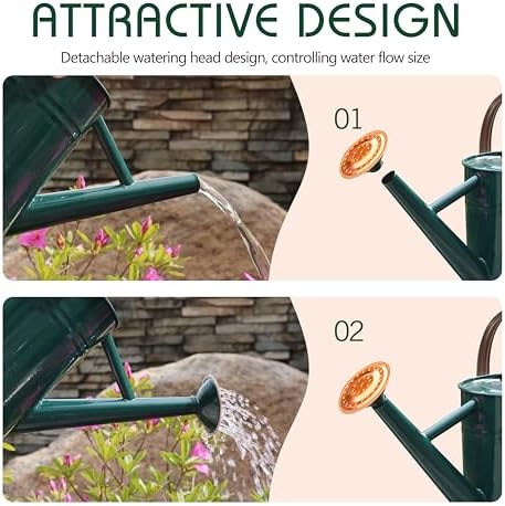 Metal Watering Can for Outdoor Plants, Watering Can Decor 1 Gallon (GB) - Image 7